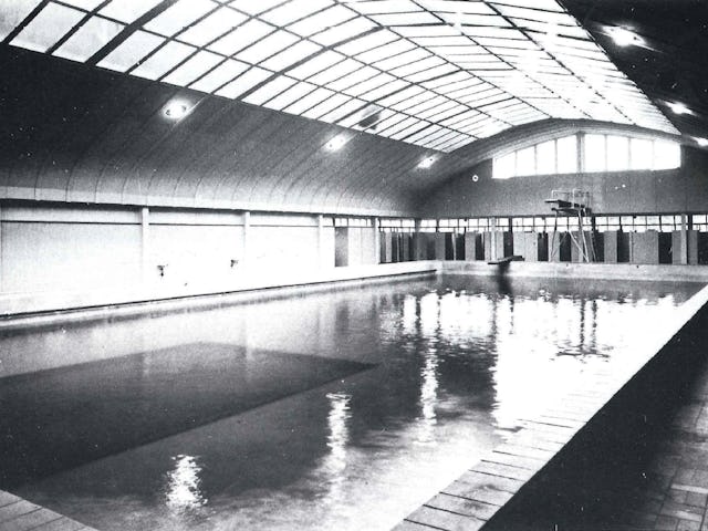 Historische foto bassin van het Spaardersbad