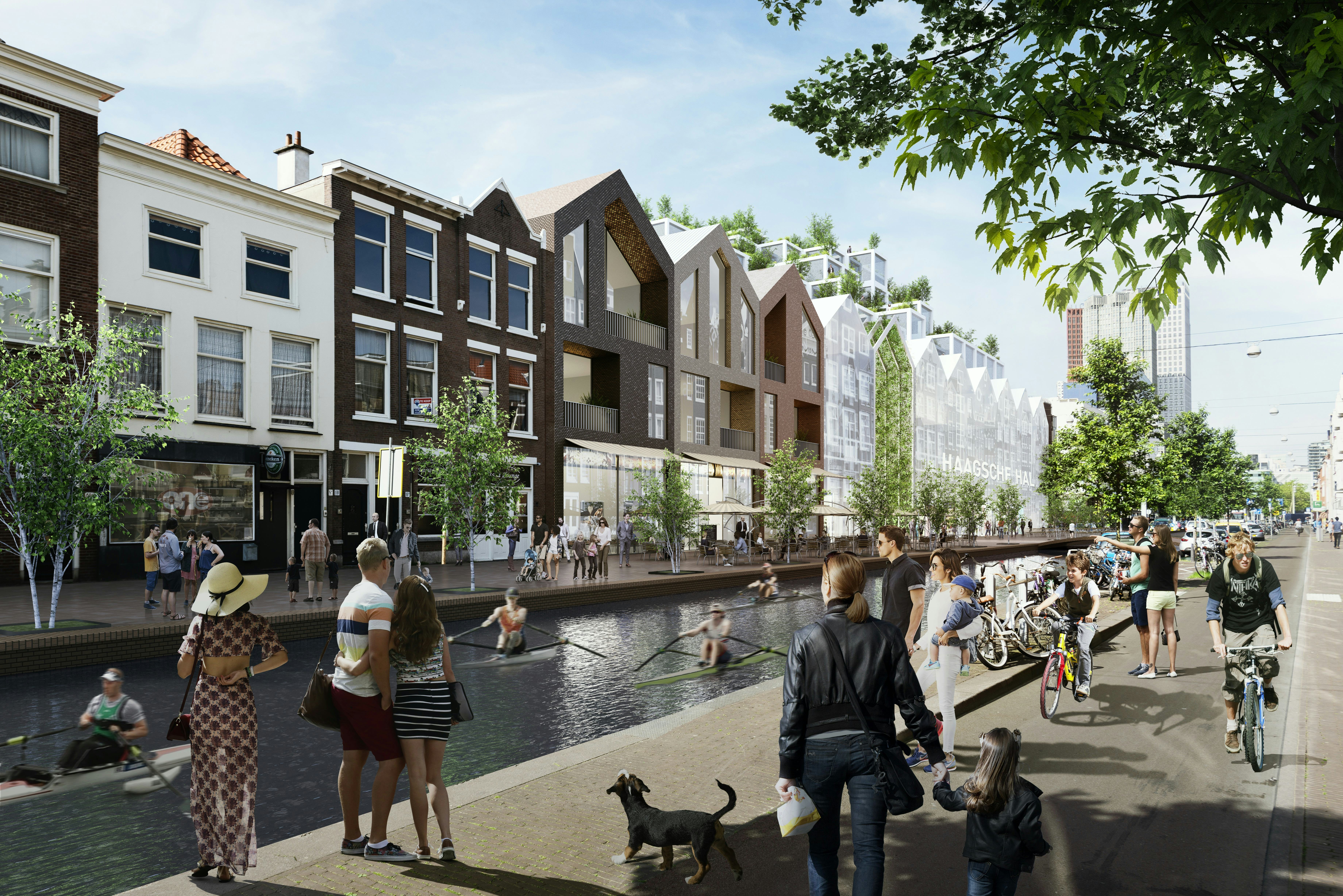 Uit het plan van MVRDV en de bewoners voor de Amsterdamse Veerkade. Beeld MVRDV 
