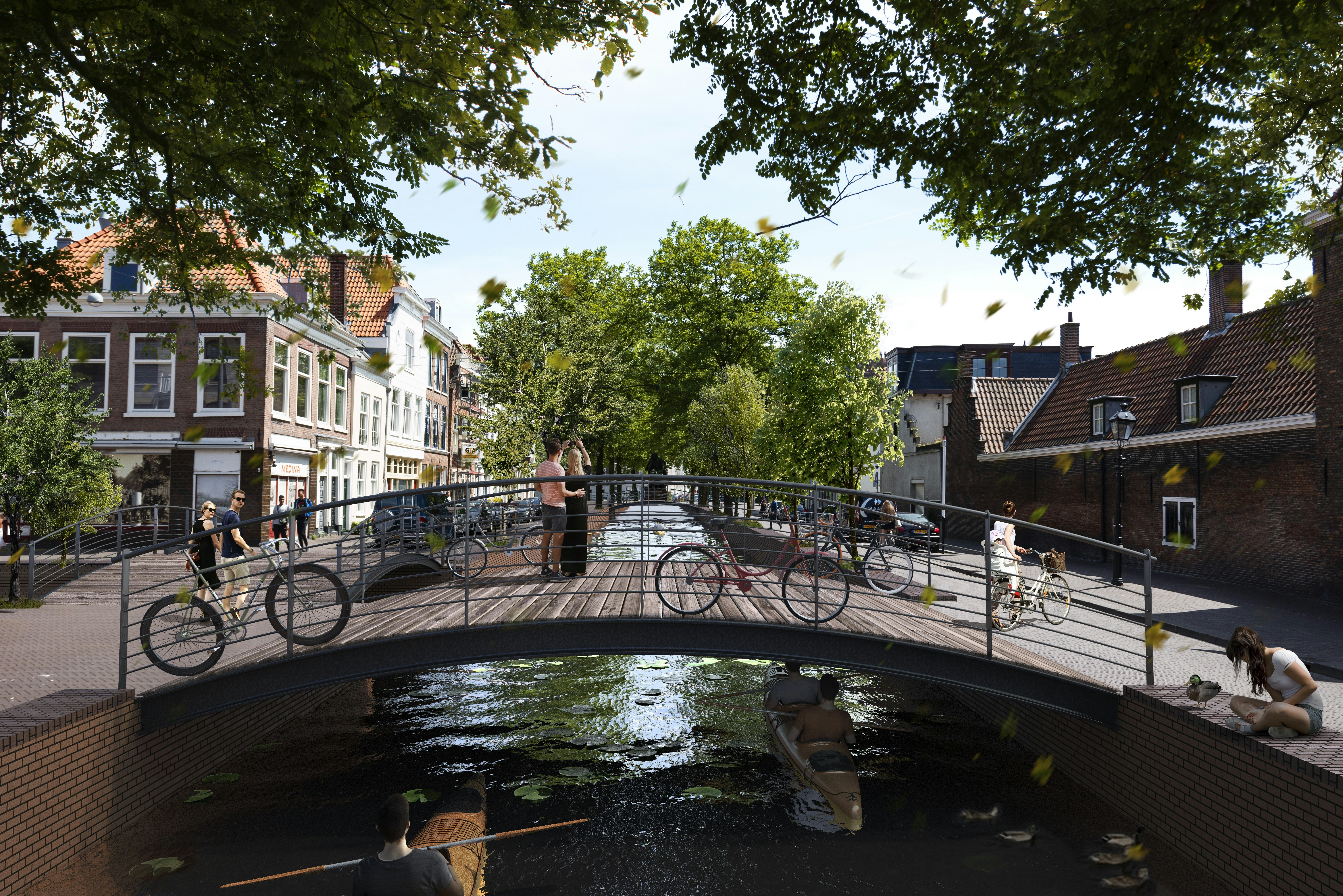 Plan voor de Paviljoensgracht in Den Haag. Beeld MVRDV