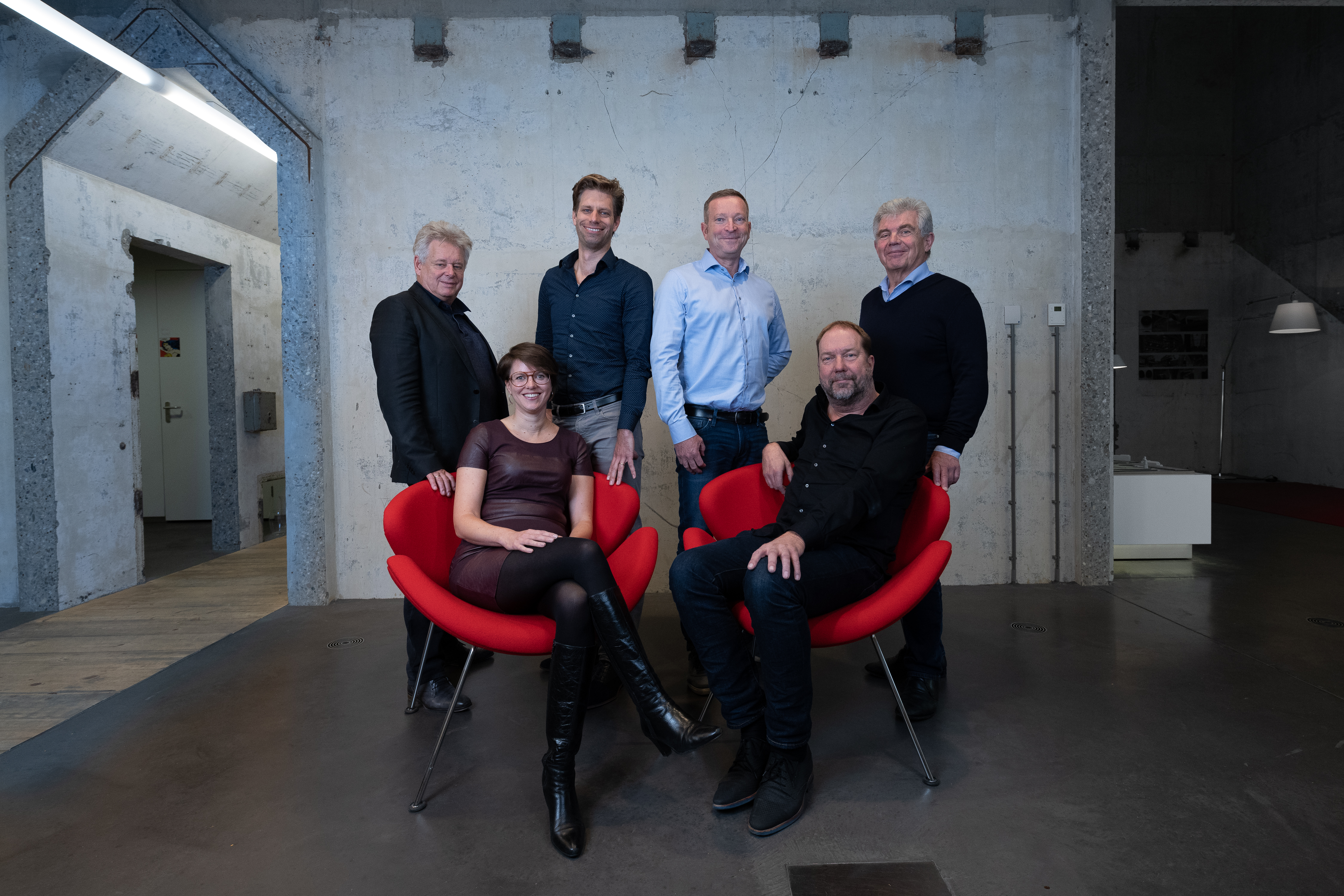 v.l.n.r.: Taco Tuinhof, Eefje Rikhof, Jelmer Tuinhof, Dick Schuit, Pierre Maas, Ben Westenburger
