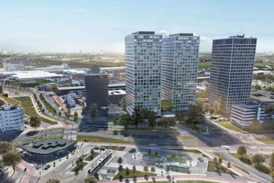 Herontwikkeling kantorencomplex Europoint in Rotterdam tot Lee Towers
