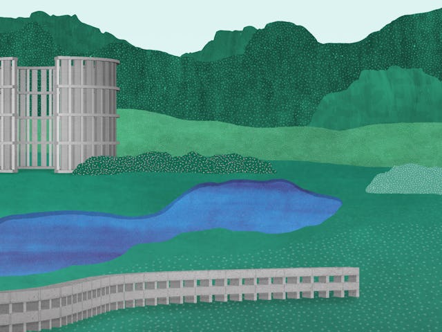 Installatie Stacked Structures Bissegem door Studio Verter i.s.m. Bram Vanderbeke