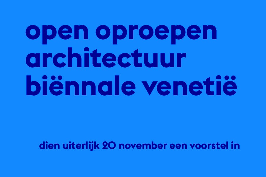 Twee Open Oproepen Architectuur Biënnale Venetië 2020