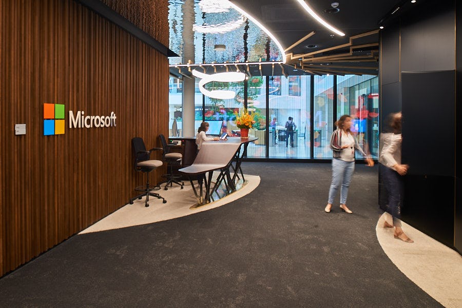 Het kantoor van Microsoft België op Brussels Airport