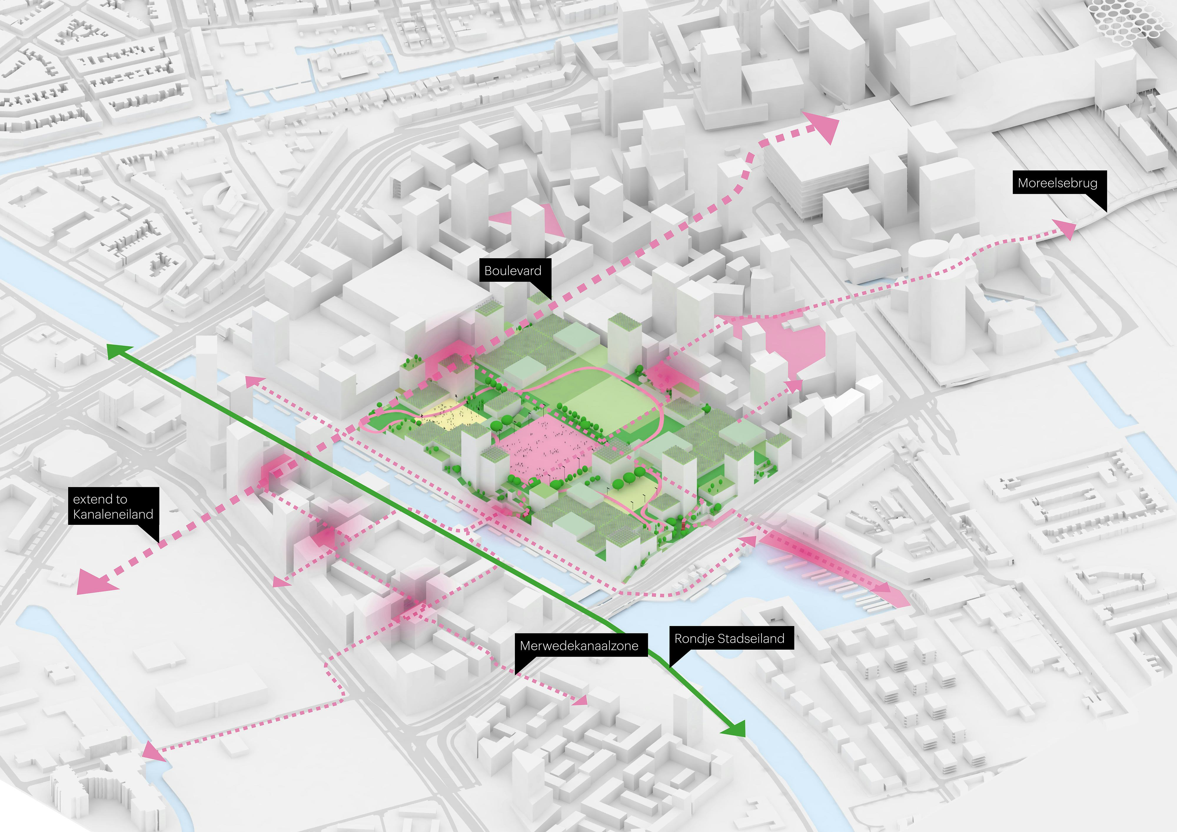 Masterplan Jaarbeurs Utrecht door MVRDV. Beeld MVRDV