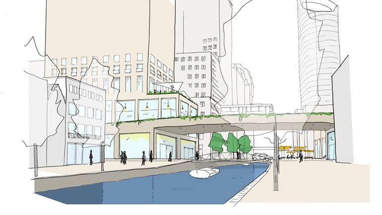 Zo moet de campusboulevard er uit komen te zien. Beeld Gemeente Den Haag