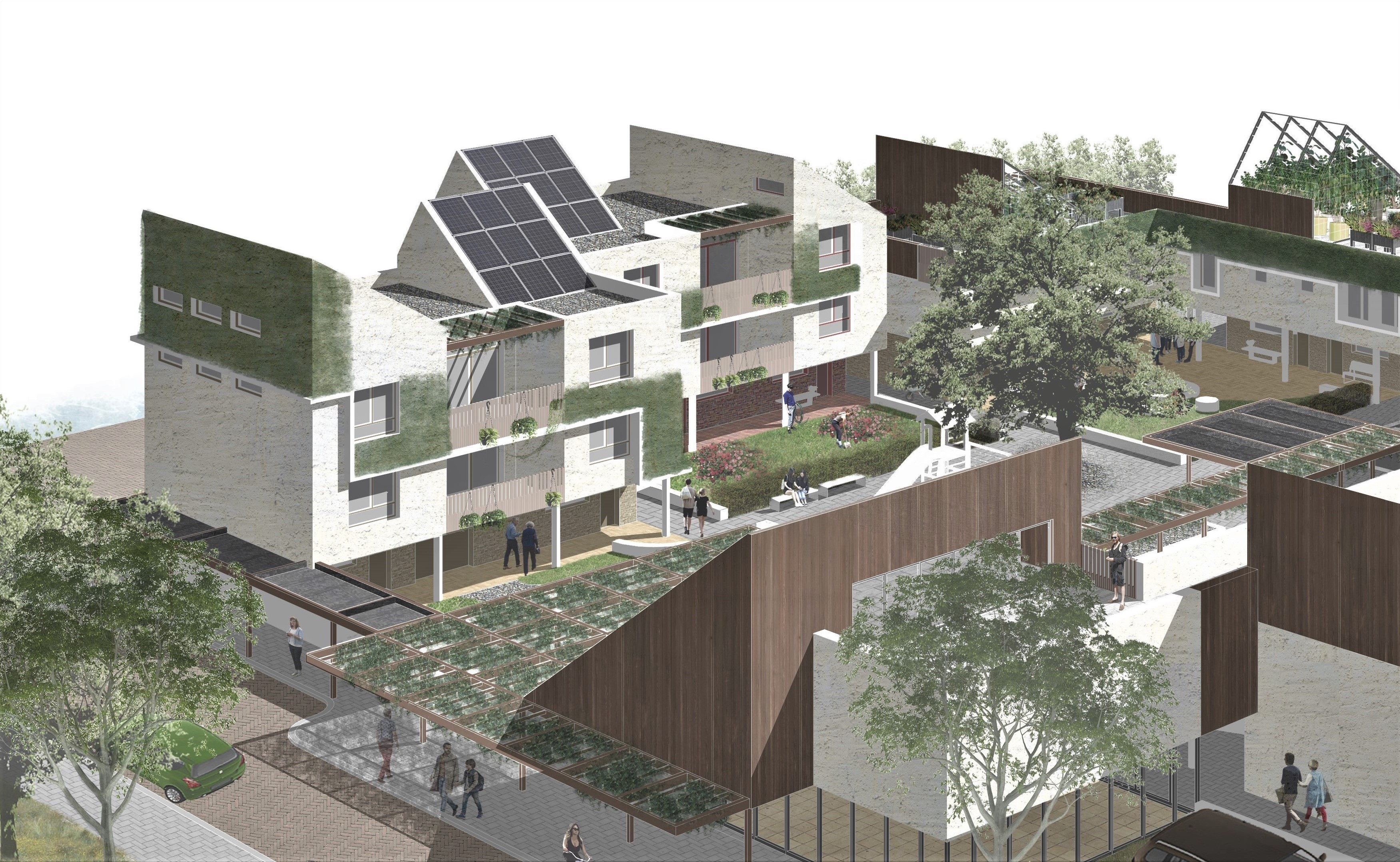 Hof voor gemeenschappelijk wonen door Flip Krabbendam. Beeld Thomas Fell