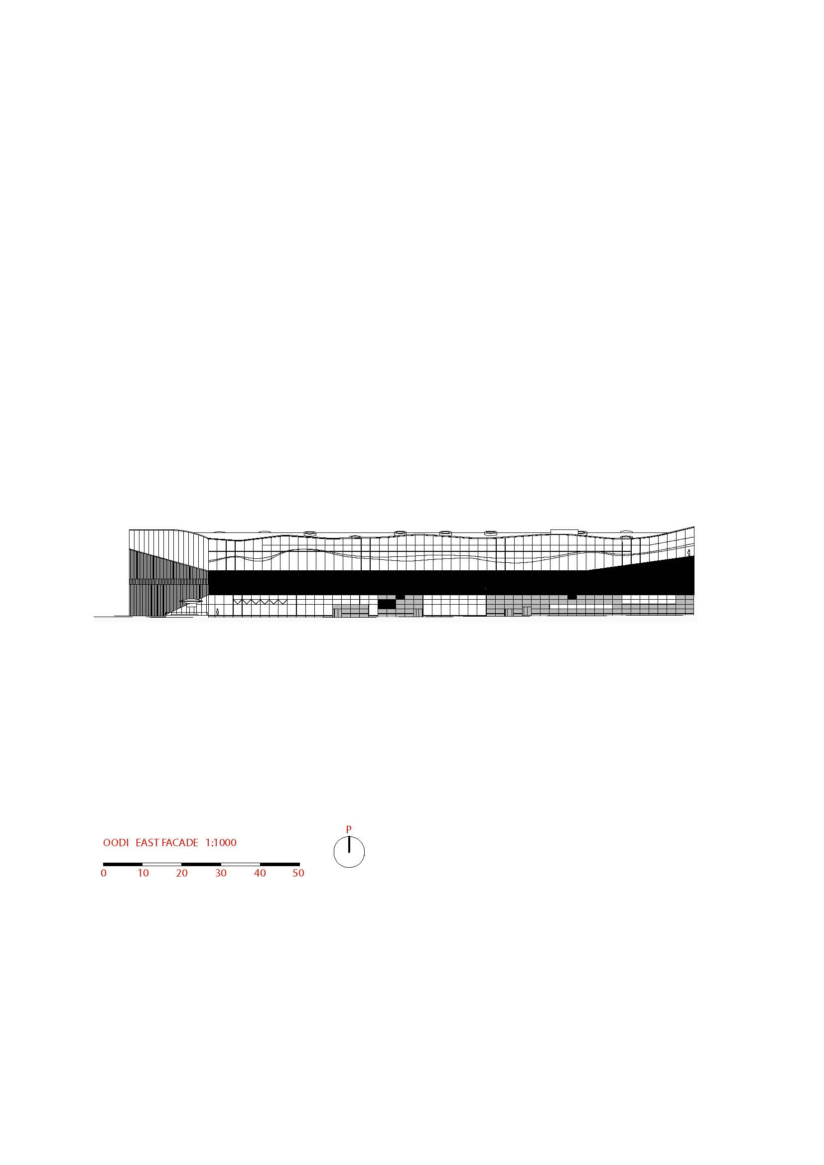 Oostgevel Oodi in Helsinki 