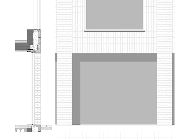 Fragment façade Woongebouw 1 voor Klooster Oude Dijk te Tilburg door Shift