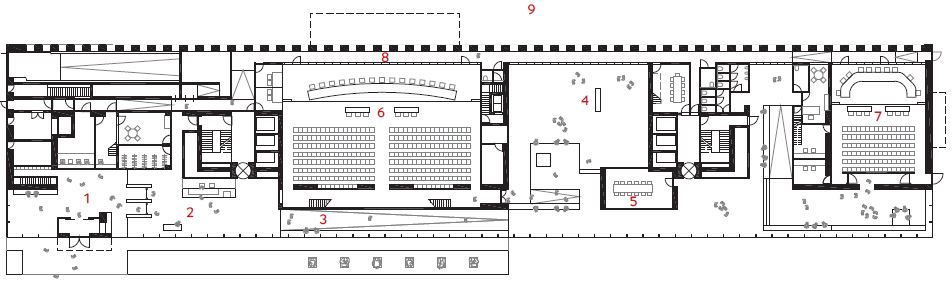 Begane grond Hoge Raad der Nederlanden in Den Haag door KAAN Architecten