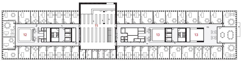 Vierde verdieping Hoge Raad der Nederlanden in Den Haag door KAAN Architecten