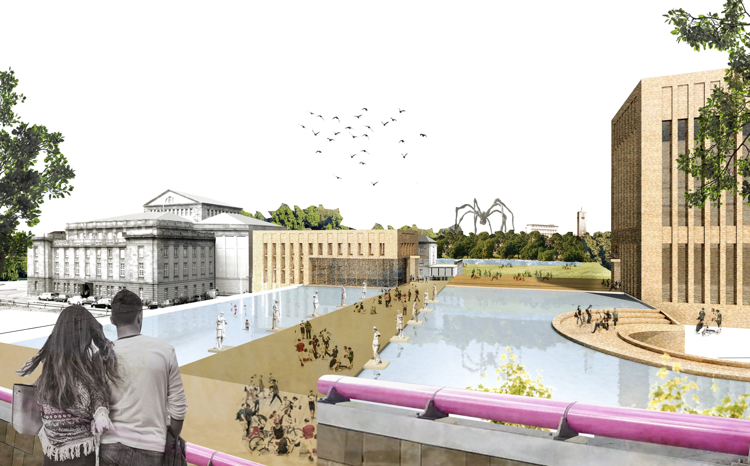 Impressie situatie Staatstheater in Stuttgart