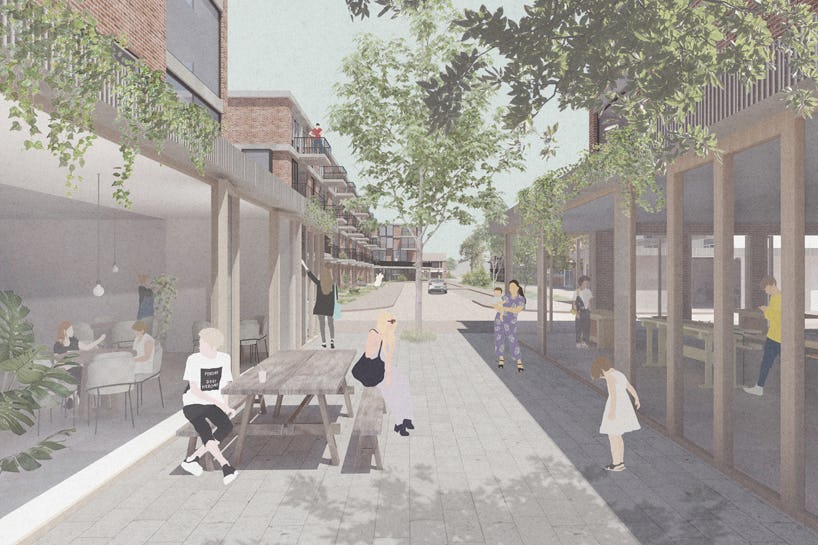 Uit het onderzoek Zuidwijk op zeker - Doorgang van het centrum naar een deelbuurt. Beeld Chris Collaris Architects
