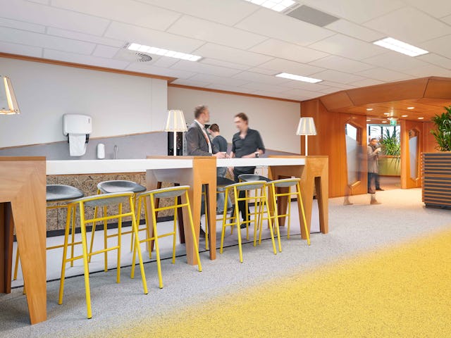Interieur Nederlandse Gasunie Groningen door Vector-i en Zwartwoud