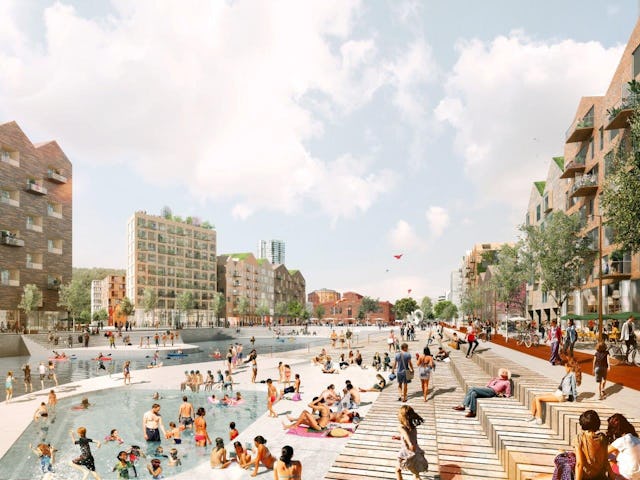 Waterarena als belangrijkste publieke ruimte