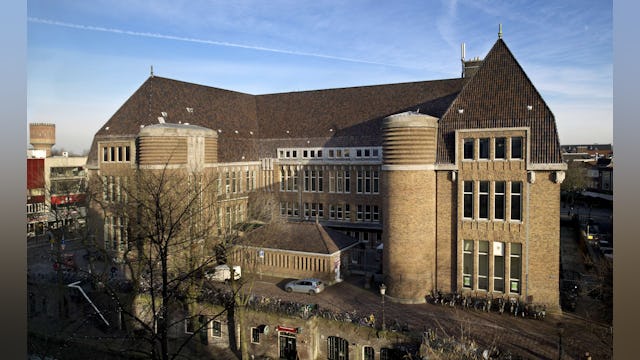 Bouw Bibliotheek Neude in Utrecht door Rijnboutt en Zecc Architecten. Beeld Kees Hummel