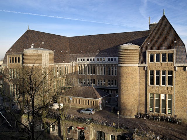Bouw Bibliotheek Neude in Utrecht door Rijnboutt en Zecc Architecten. Beeld Kees Hummel