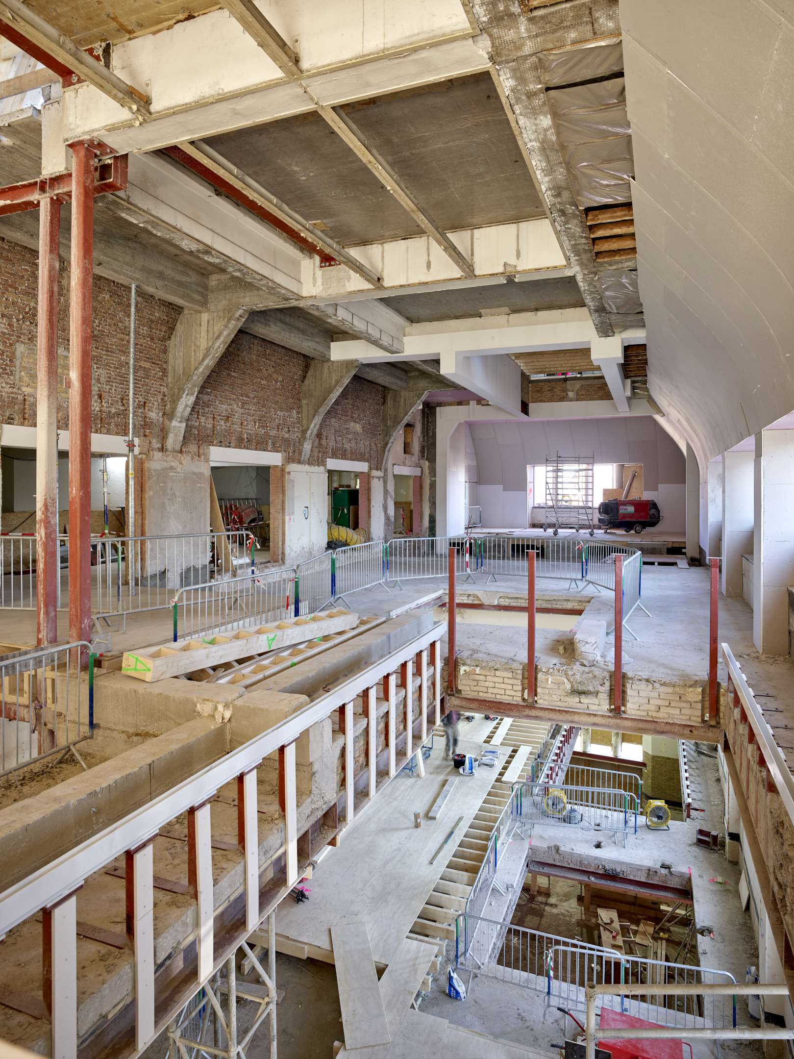 Bouw Bibliotheek Neude in Utrecht door Rijnboutt en Zecc Architecten. Beeld Kees Hummel