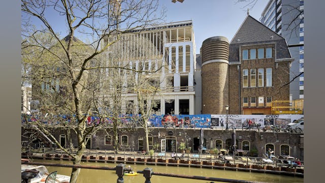 Bouw Bibliotheek Neude in Utrecht door Rijnboutt en Zecc Architecten. Beeld Kees Hummel