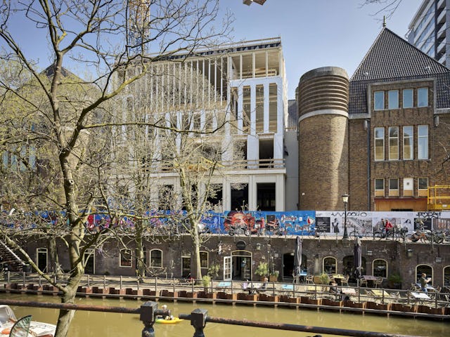 Bouw Bibliotheek Neude in Utrecht door Rijnboutt en Zecc Architecten. Beeld Kees Hummel