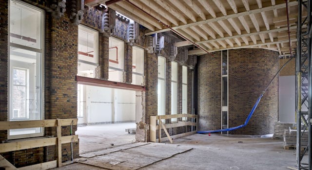 Bouw Bibliotheek Neude in Utrecht door Rijnboutt en Zecc Architecten. Beeld Kees Hummel