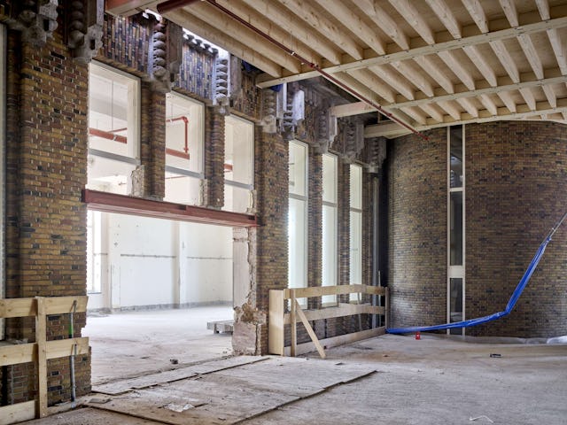 Bouw Bibliotheek Neude in Utrecht door Rijnboutt en Zecc Architecten. Beeld Kees Hummel