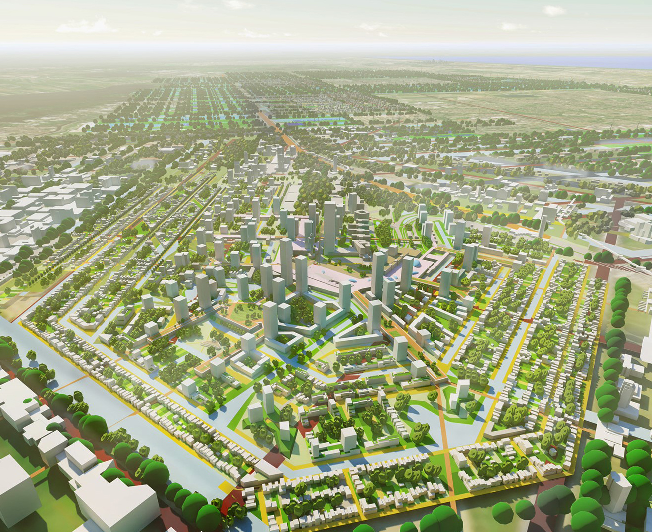 Project Schiphol op zee/ Schiphol stad door KuiperCompagnons en Fakton