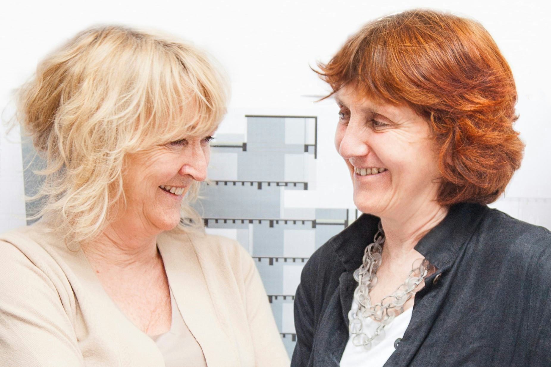 Yvonne Farrell en Shelley McNamara (Grafton Architects). Beeld Pritzker Prize