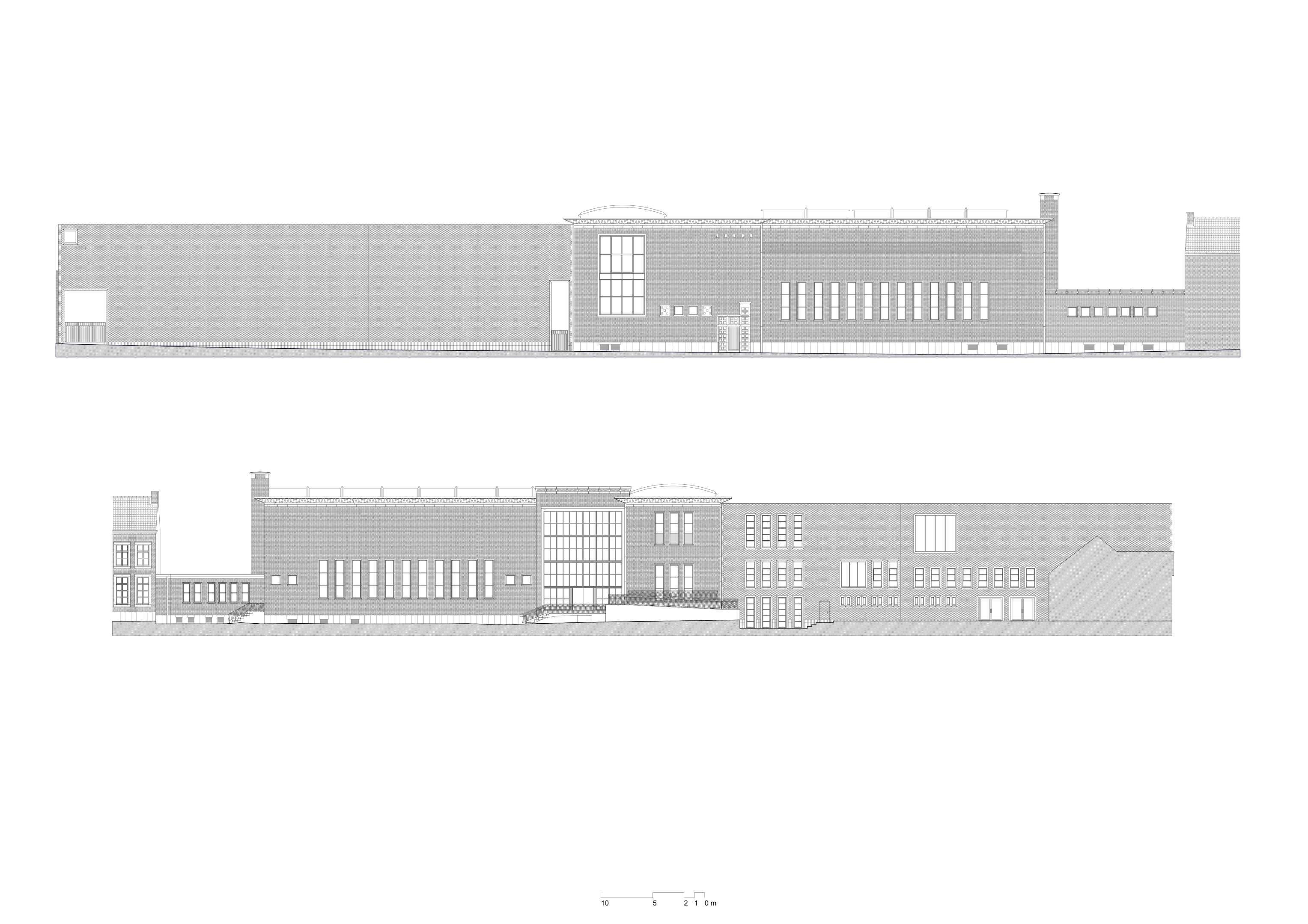 Gevels Vleugel 19 voor kunstcentrum Z33 in Hasselt door Francesca Torzo