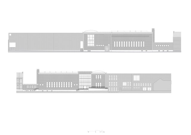 Gevels Vleugel 19 voor kunstcentrum Z33 in Hasselt door Francesca Torzo