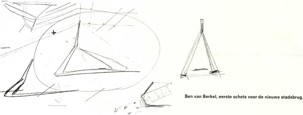 Erasmusbrug in Rotterdam door Ben van Berkel