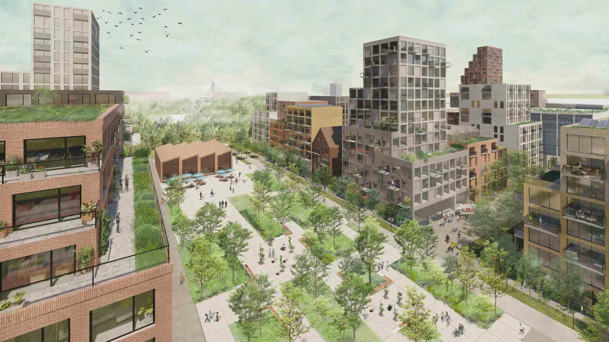 Zuidelijk wijkplein in Merwede, Utrecht