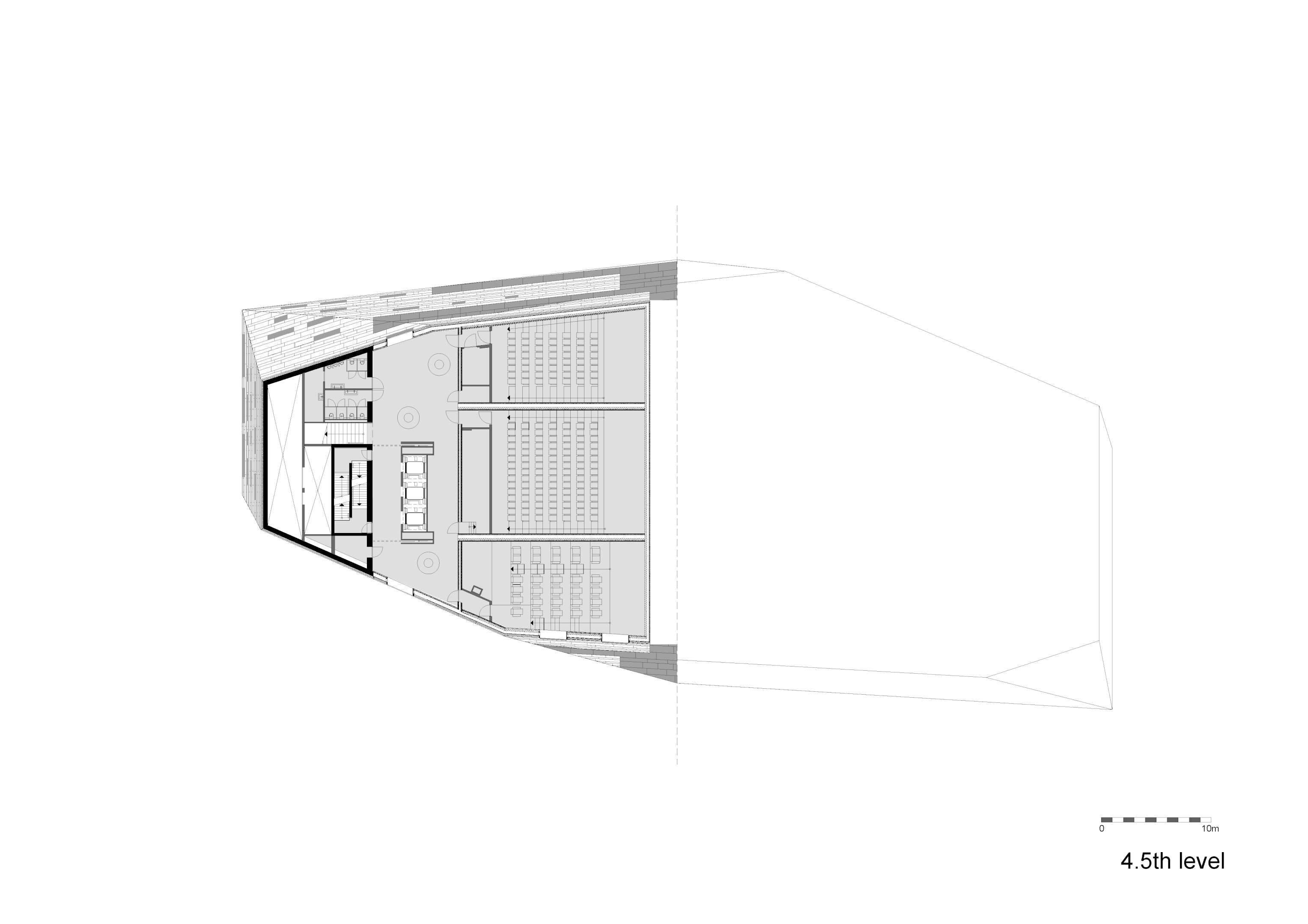 Verhoogde vierde verdieping Forum Groningen door NL Architects