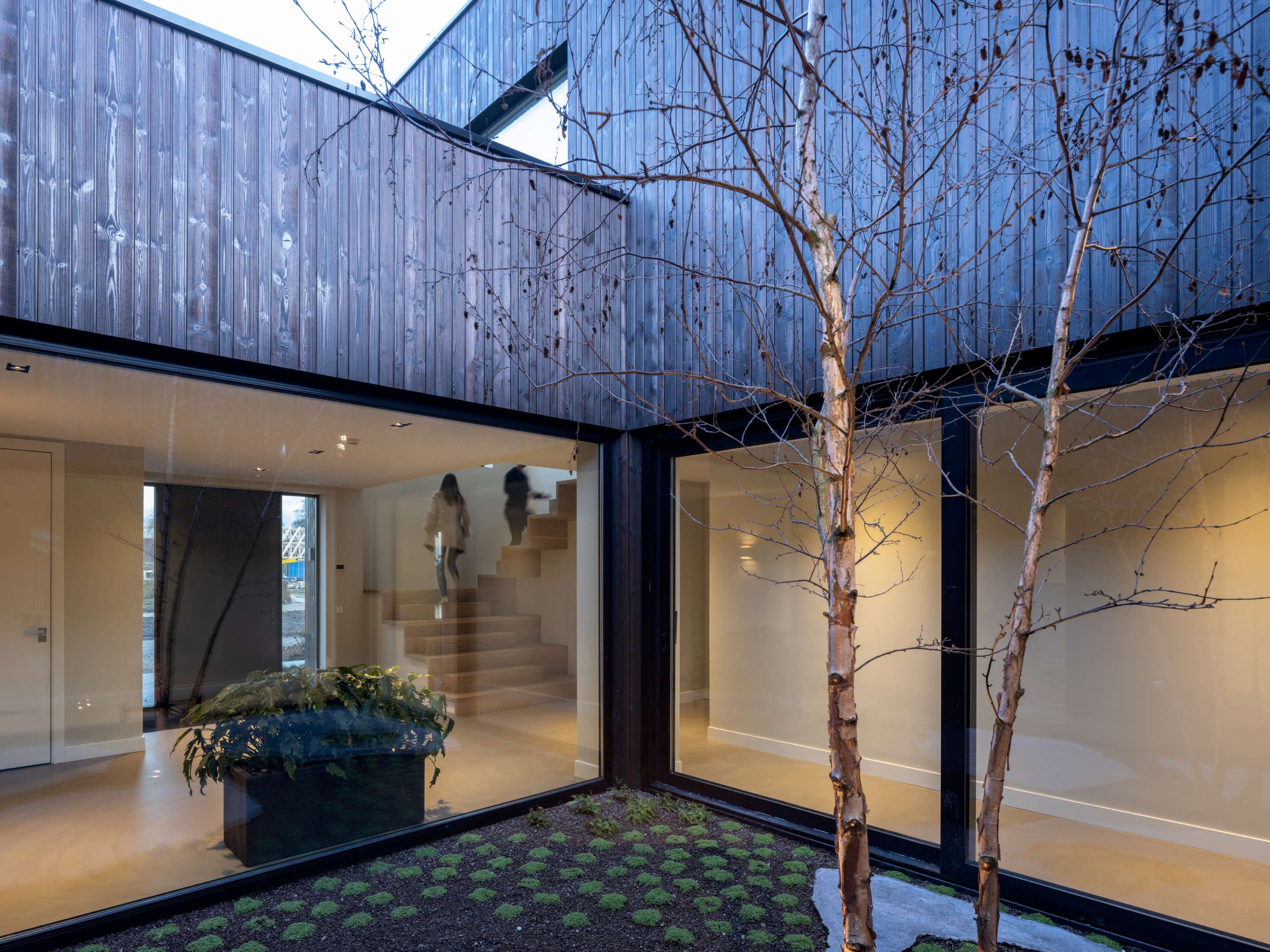 Villa Vuurlijn op een eiland in De Kwakel door Hoogeveen architecten. Beeld Ossip van Duivenbode