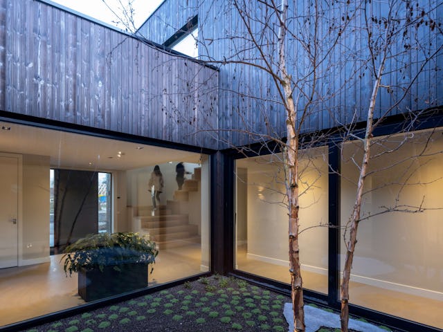 Villa Vuurlijn op een eiland in De Kwakel door Hoogeveen architecten. Beeld Ossip van Duivenbode