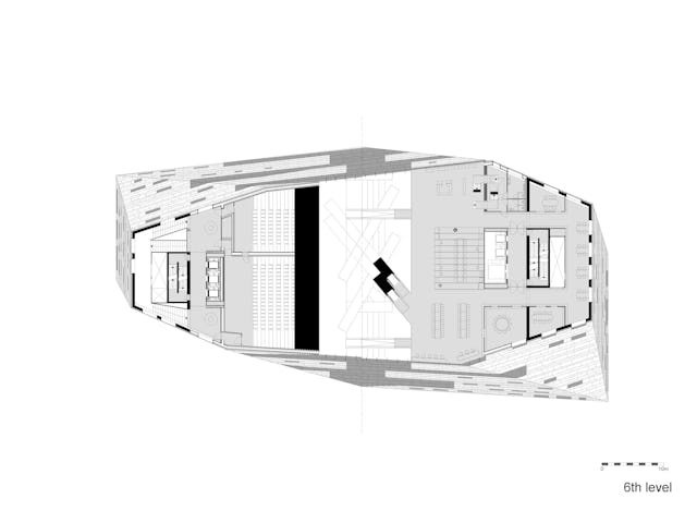 Zesde verdieping Forum Groningen door NL Architects