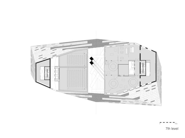 Zevende verdieping Forum Groningen door NL Architects