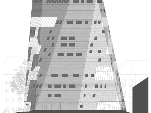 Oostgevel Forum Groningen door NL Architects