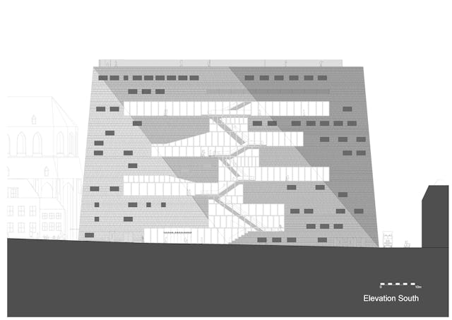 Zuidgevel Forum Groningen door NL Architects