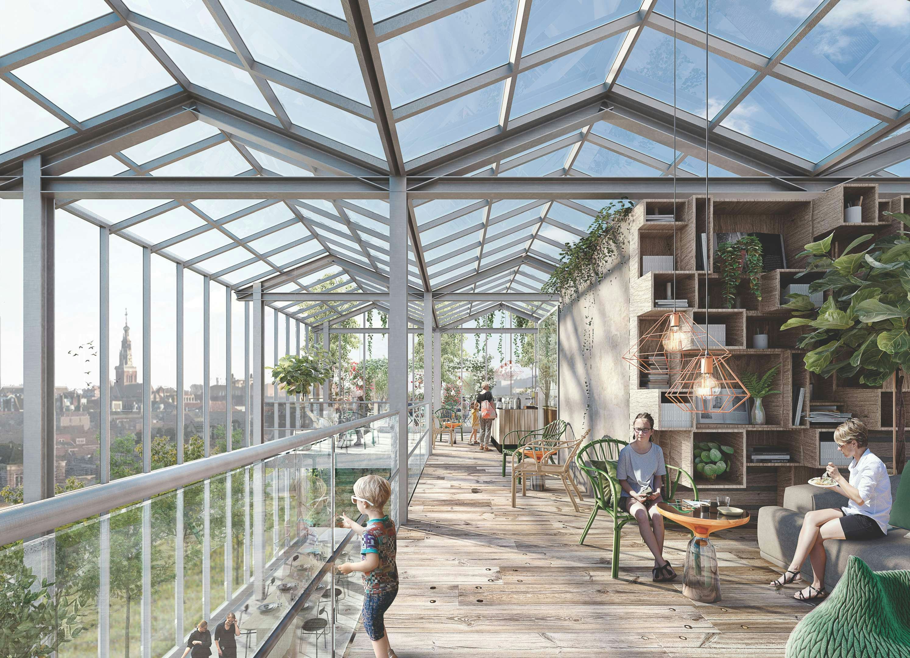 Studie voor een Rooftop Greenhouse door TANGRAM