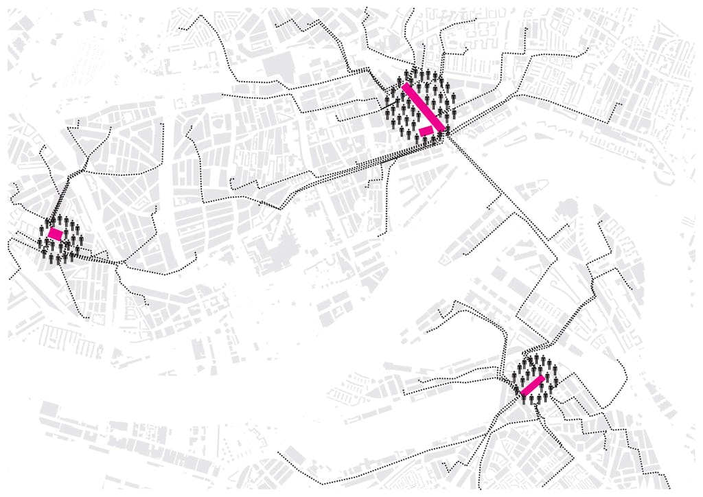 Lokale micromarkt voor coronacrisis door Shift architecture urbanism