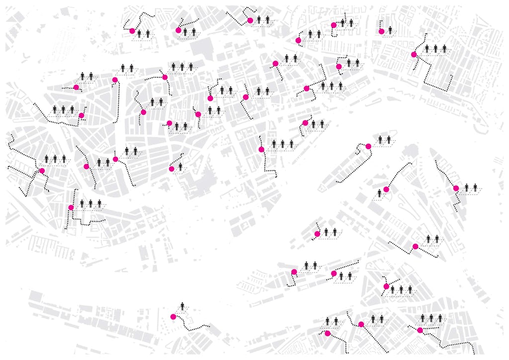 Lokale micromarkt voor coronacrisis door Shift architecture urbanism