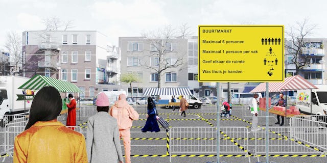 Lokale micromarkt Ontwerp Shift architecture urbanism 
