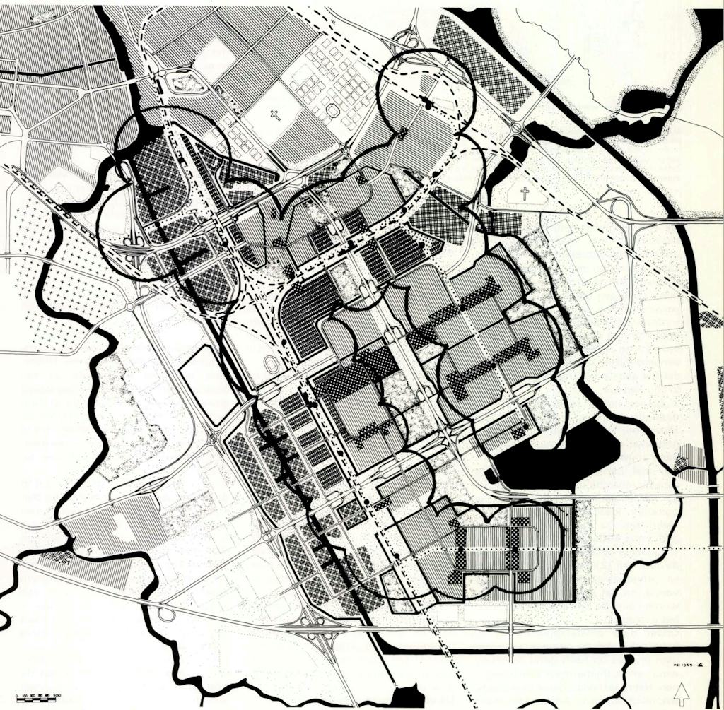 Bijlmermeer in Amsterdam door Siegfried Nassuth (1975/6)