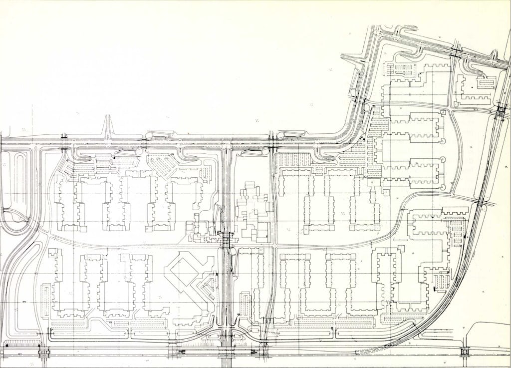 Bijlmermeer in Amsterdam door Siegfried Nassuth (1975/7)