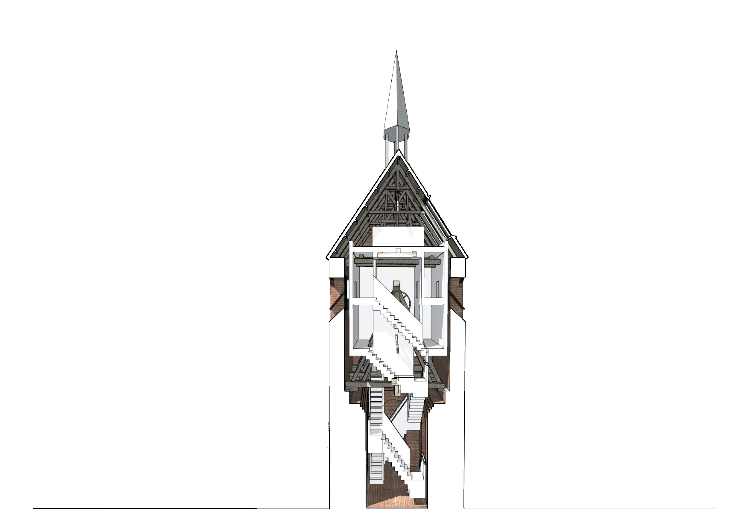 Doorsnede Schoolkerk in Garmerwolde door MX13