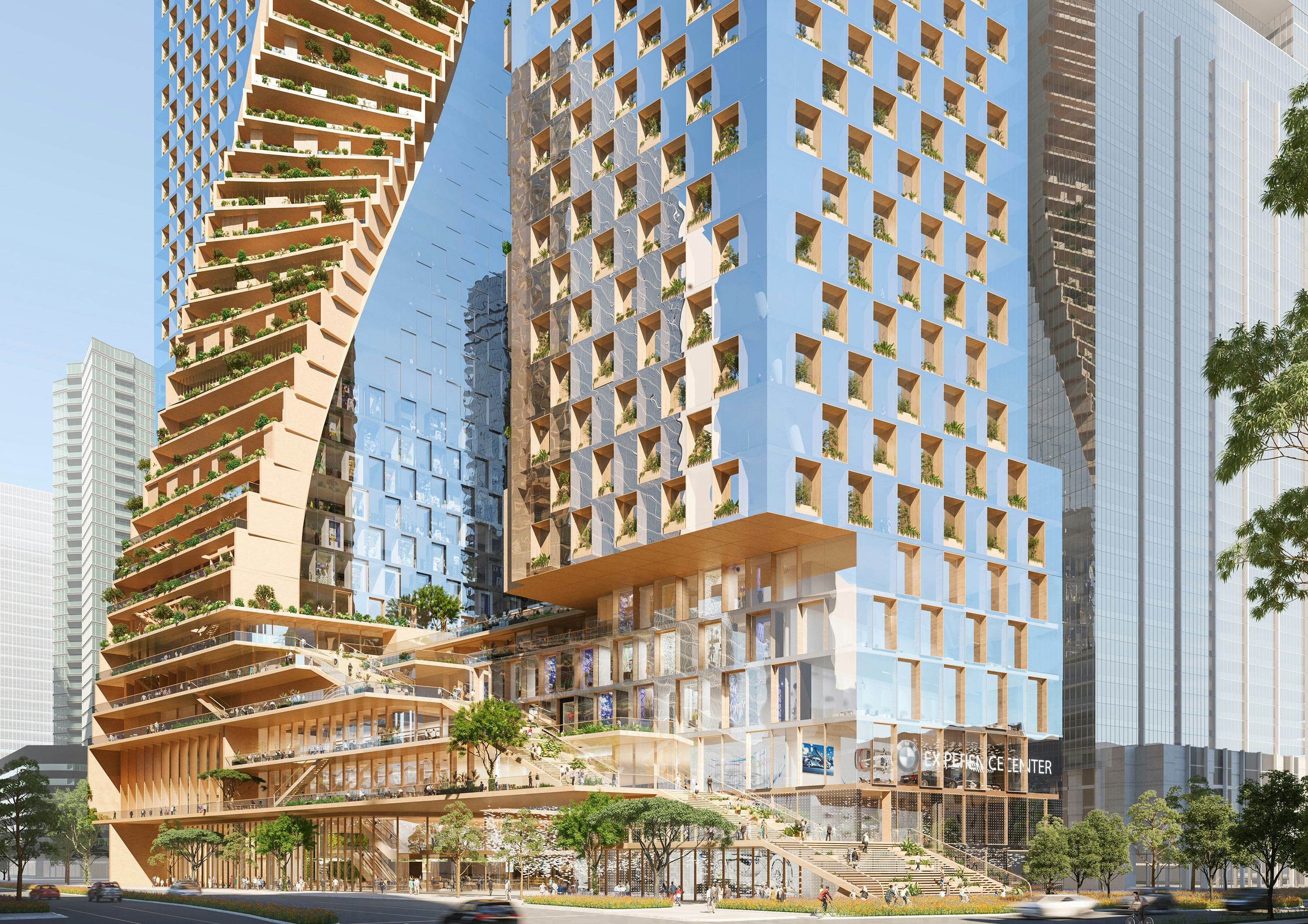 UNStudio's 'Green Spine' project in Melbourne krijgt groen licht