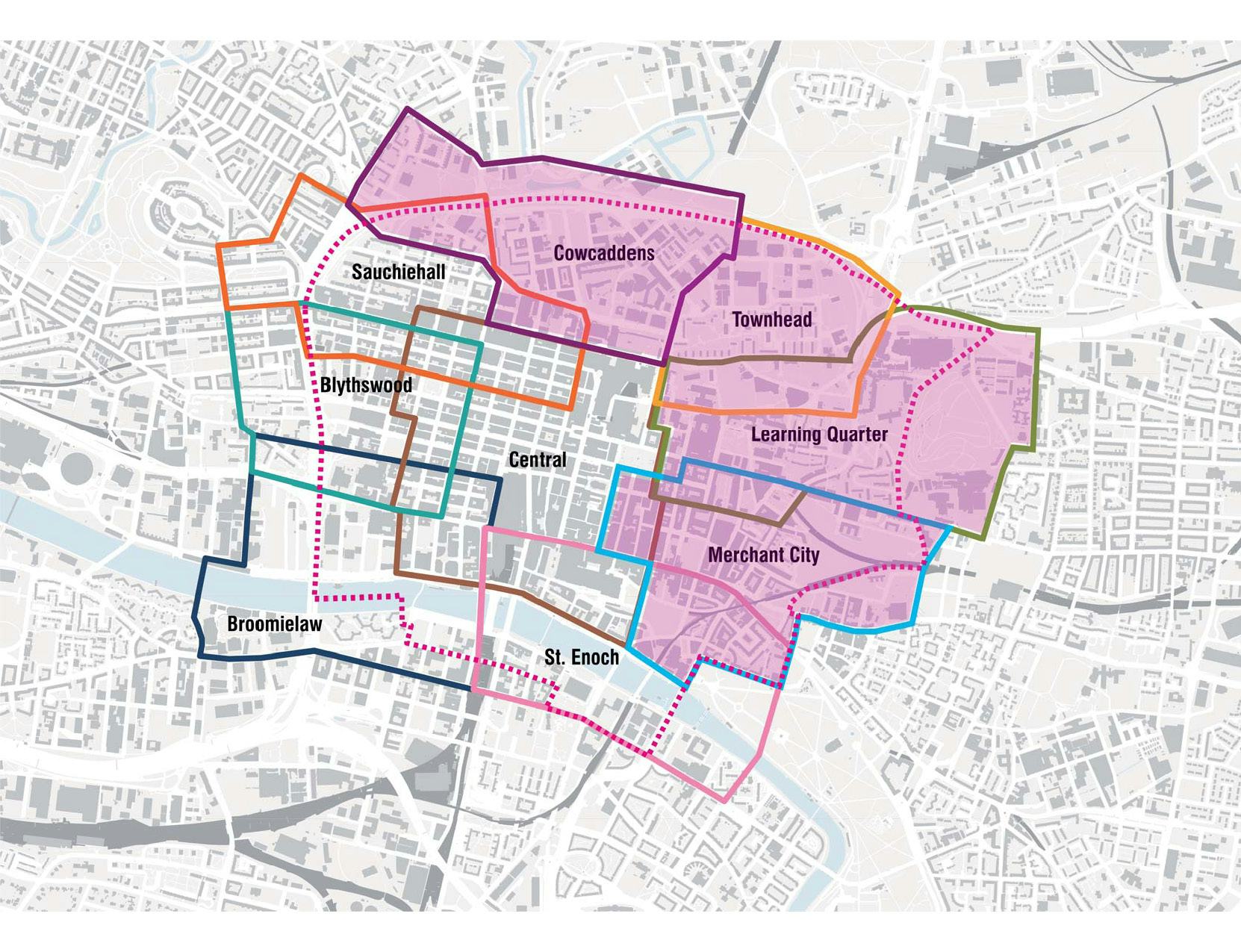 Kaart District Regeneration Frameworks in Glasgow door Studio for New Realities