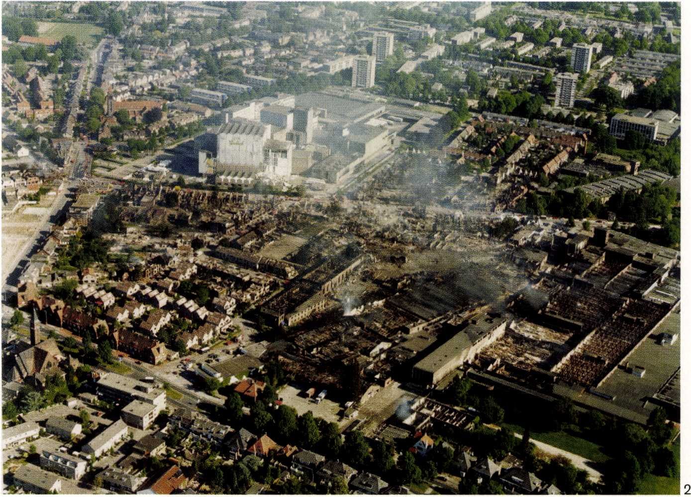 Luchtfoto van Roombeek,
vlak na de vuurwerkramp