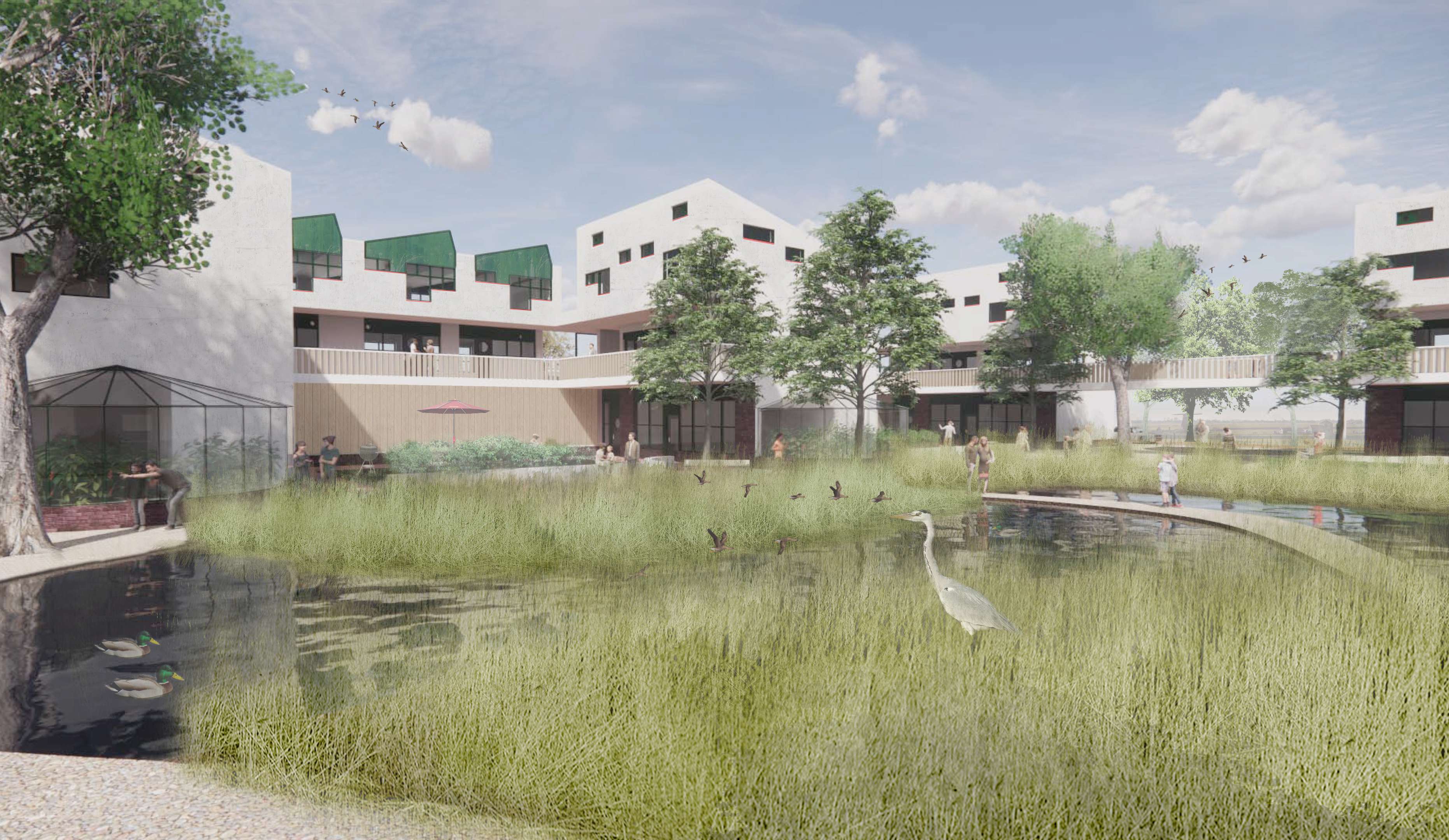 Hof voor gemeenschappelijk wonen door Flip Krabbendam. Beeld Thomas Fell